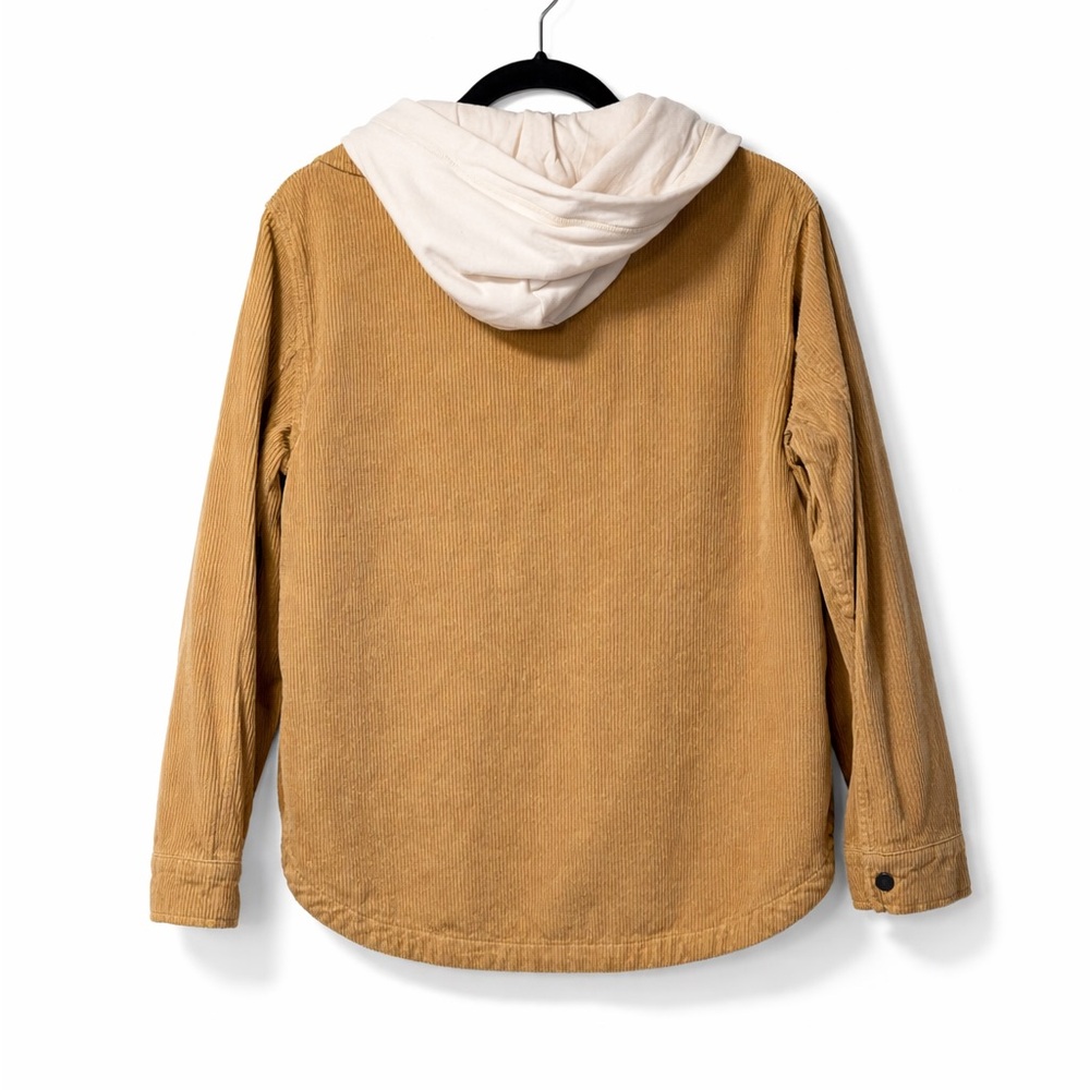 Hollister Tan Corduroy Hooded Jacket | Snap Front | Size Small | Great Condition - Picture 2 of 4
